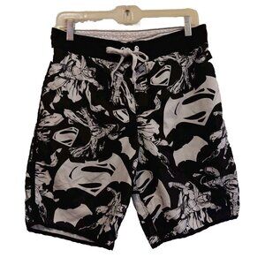 DC Comics Batman vs Superman Dawn Of Justice 2016 Swim Trunks Shorts Mens Medium